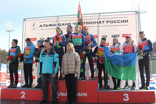 награждение чемпионата россии по биатлону