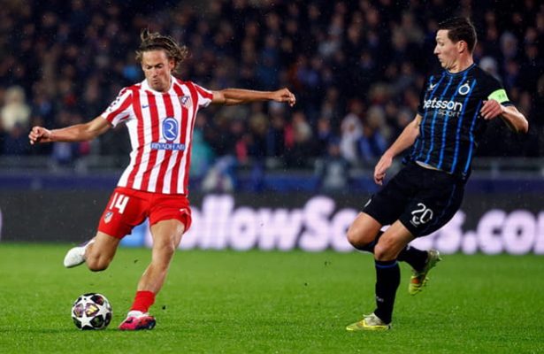 Брюгге-Атлетико Мадрид видео